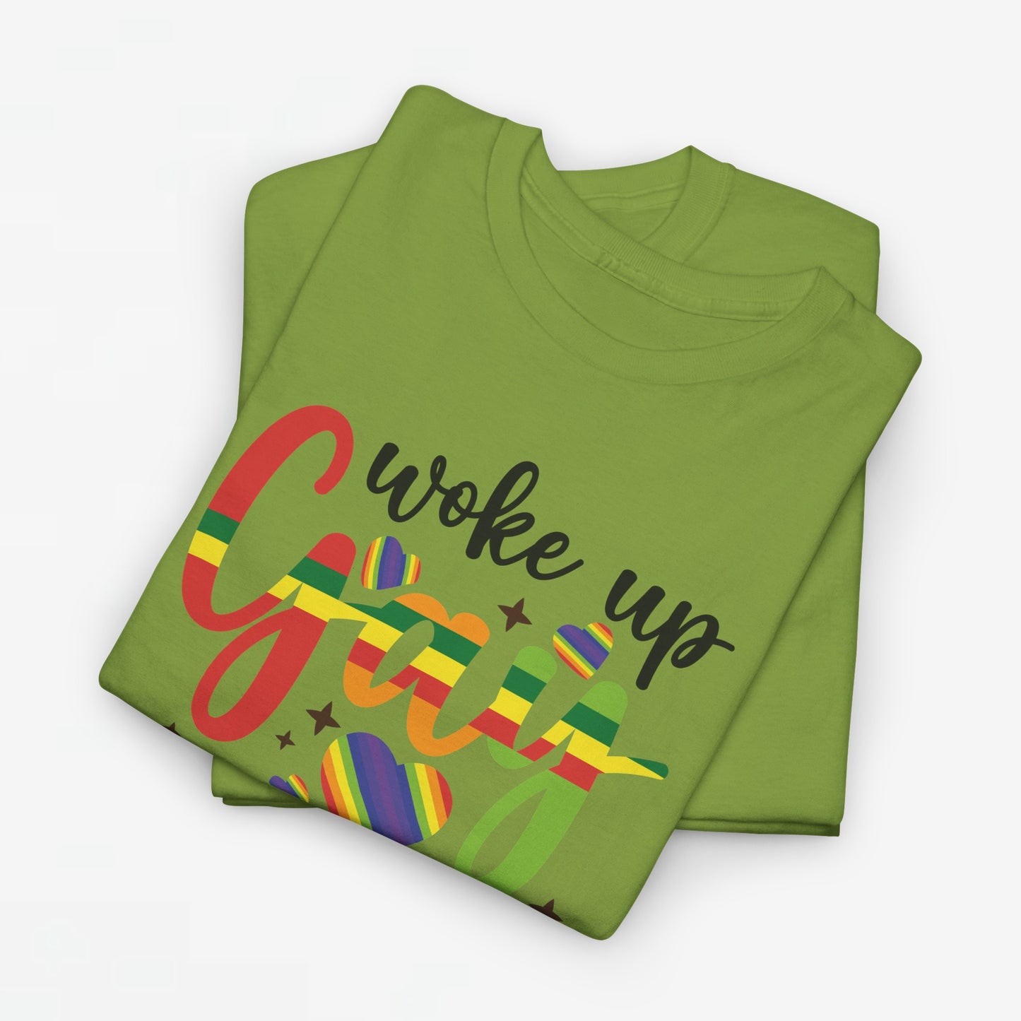 Gay Pride T-shirt - Woke Up Gay Again - Oversized #6