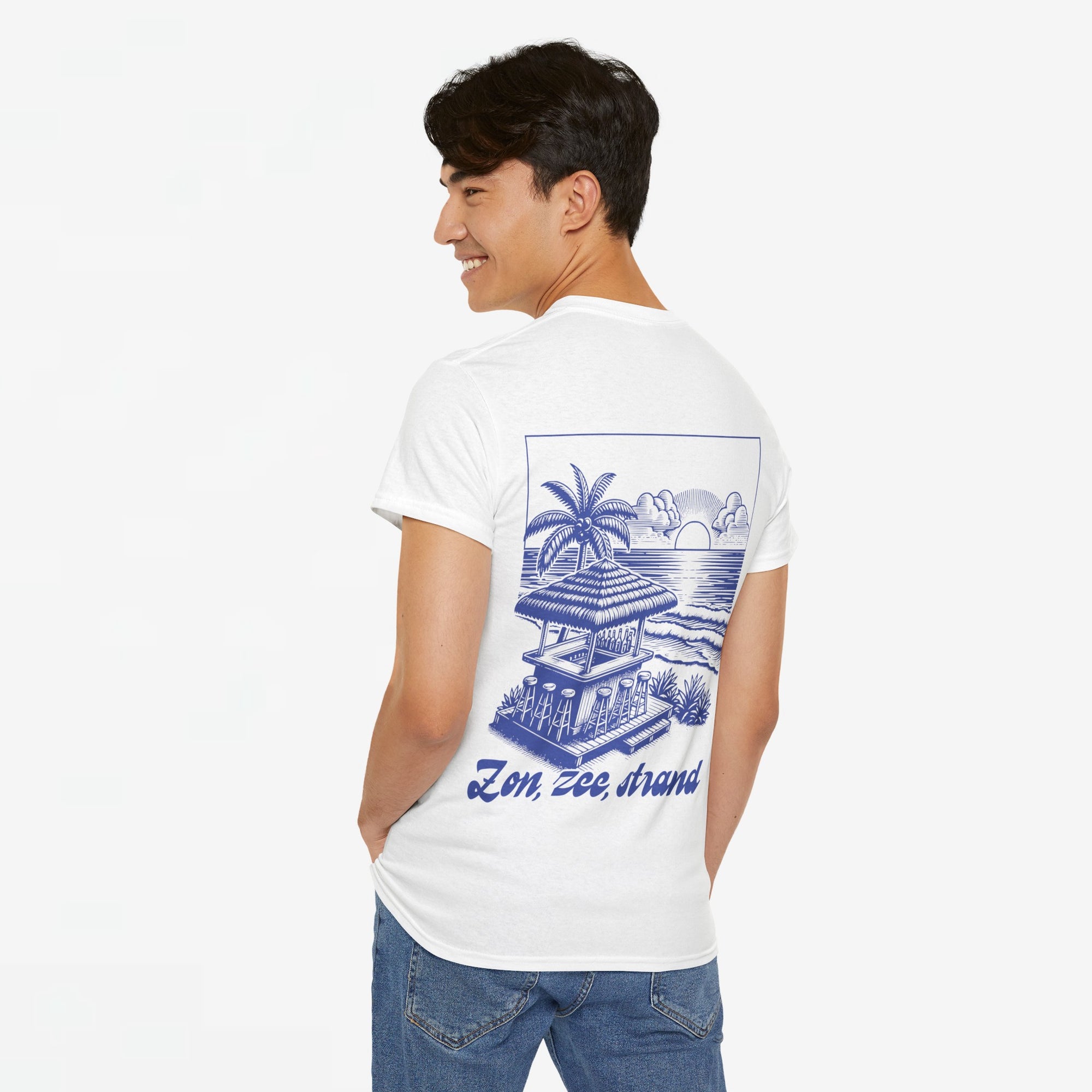 Zomer T-shirt voor Heren - Skrrtshirt Zomervakantie Oversized Tee #5- Zon, Zee, Strand