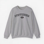 Sweater met lange mouwen, lichtgrijze kleur, STOFFEERDER print op de borst.