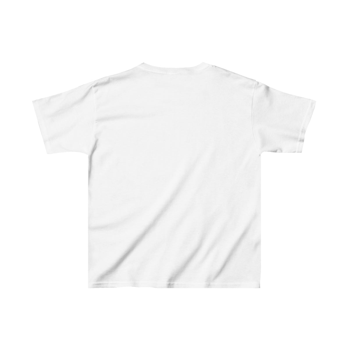 Wit kinder-T-shirt, achterzijde zichtbaar zonder opdruk