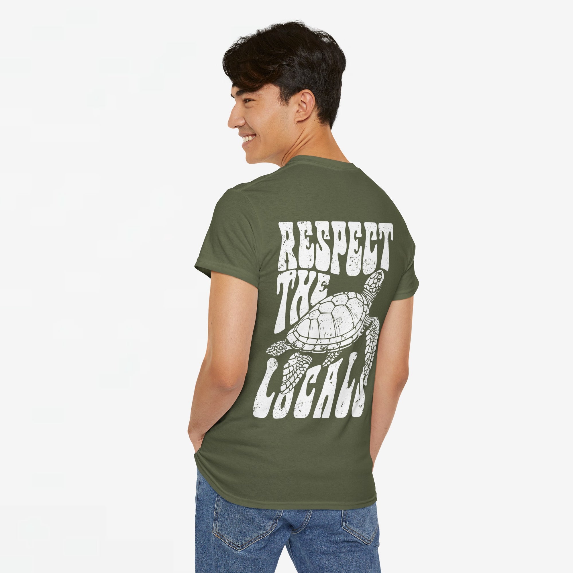 Zomer T-shirt voor Heren - Skrrtshirt Zomervakantie Oversized Tee #12 - Respect the locals