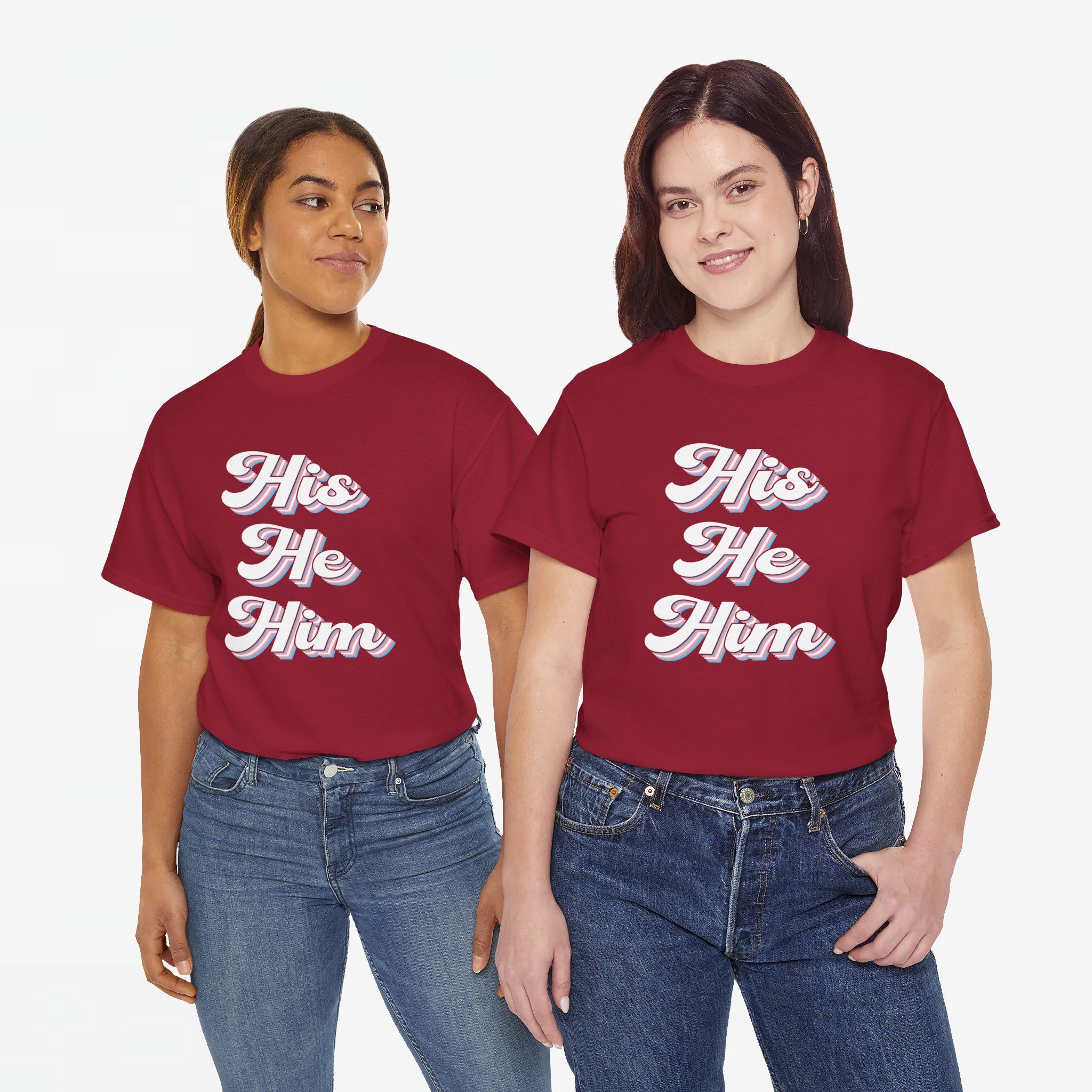 Gay Pride T-shirt - His He Him - Oversized #63