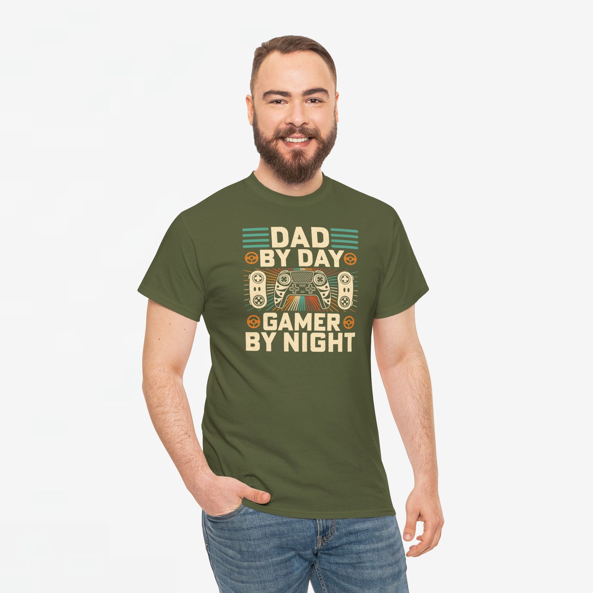 Vaderdag Papa Cadeau - T-shirt - Dad by Day, Gamer by Night - Oversized #6