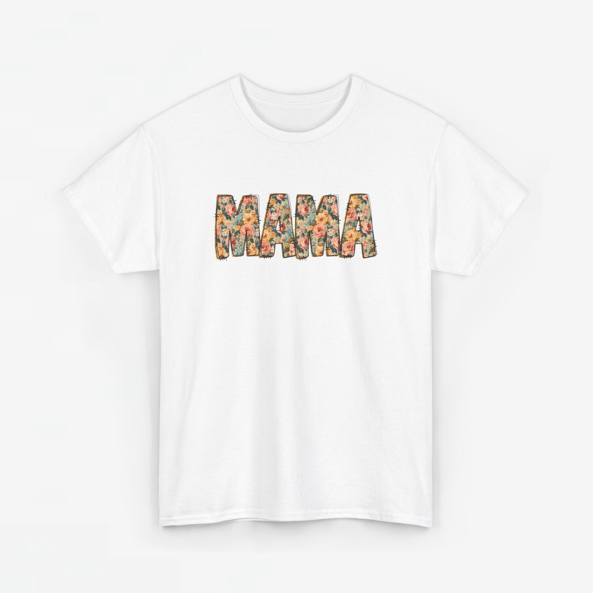 Wit oversized T-shirt met “MAMA” tekstprint op de borst