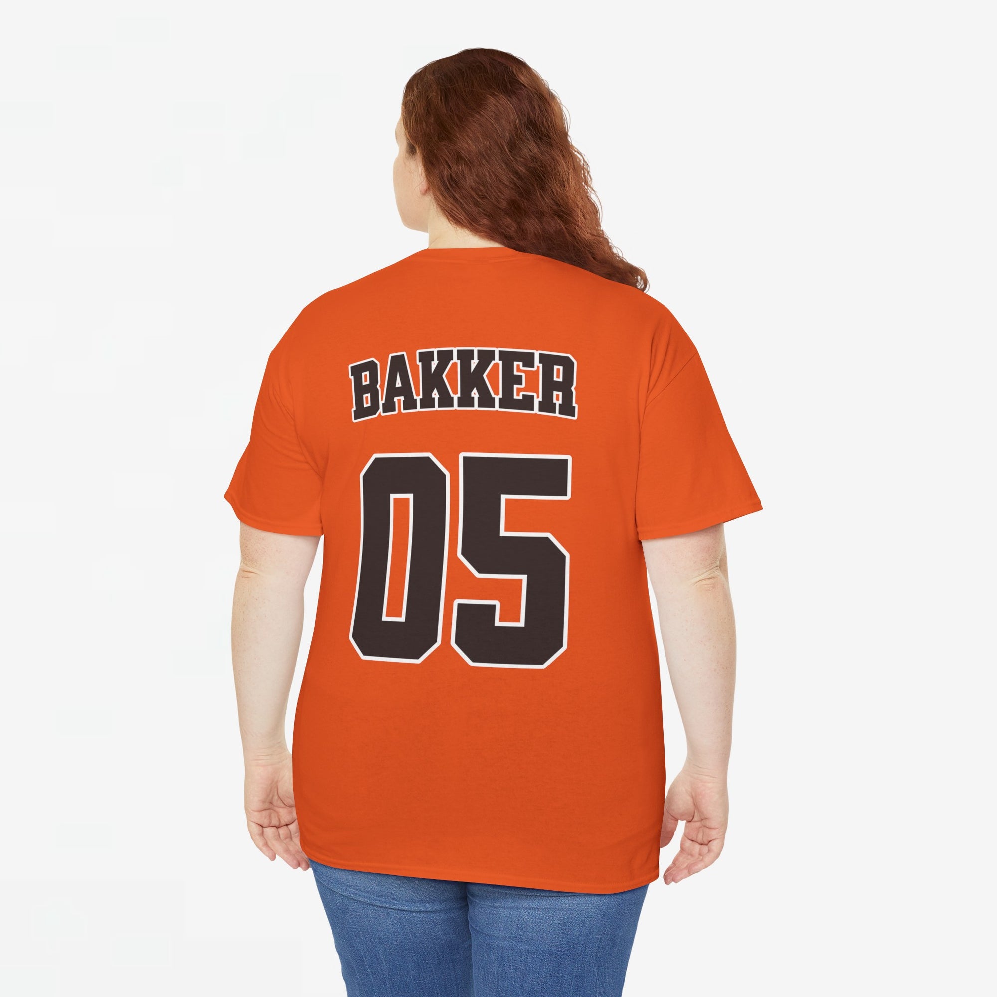Oranje T-shirt voor EK, WK en Koningsdag - Personaliseer met Naam & Rugnummer - ORANJE met Leeuw (zwarte tekst)