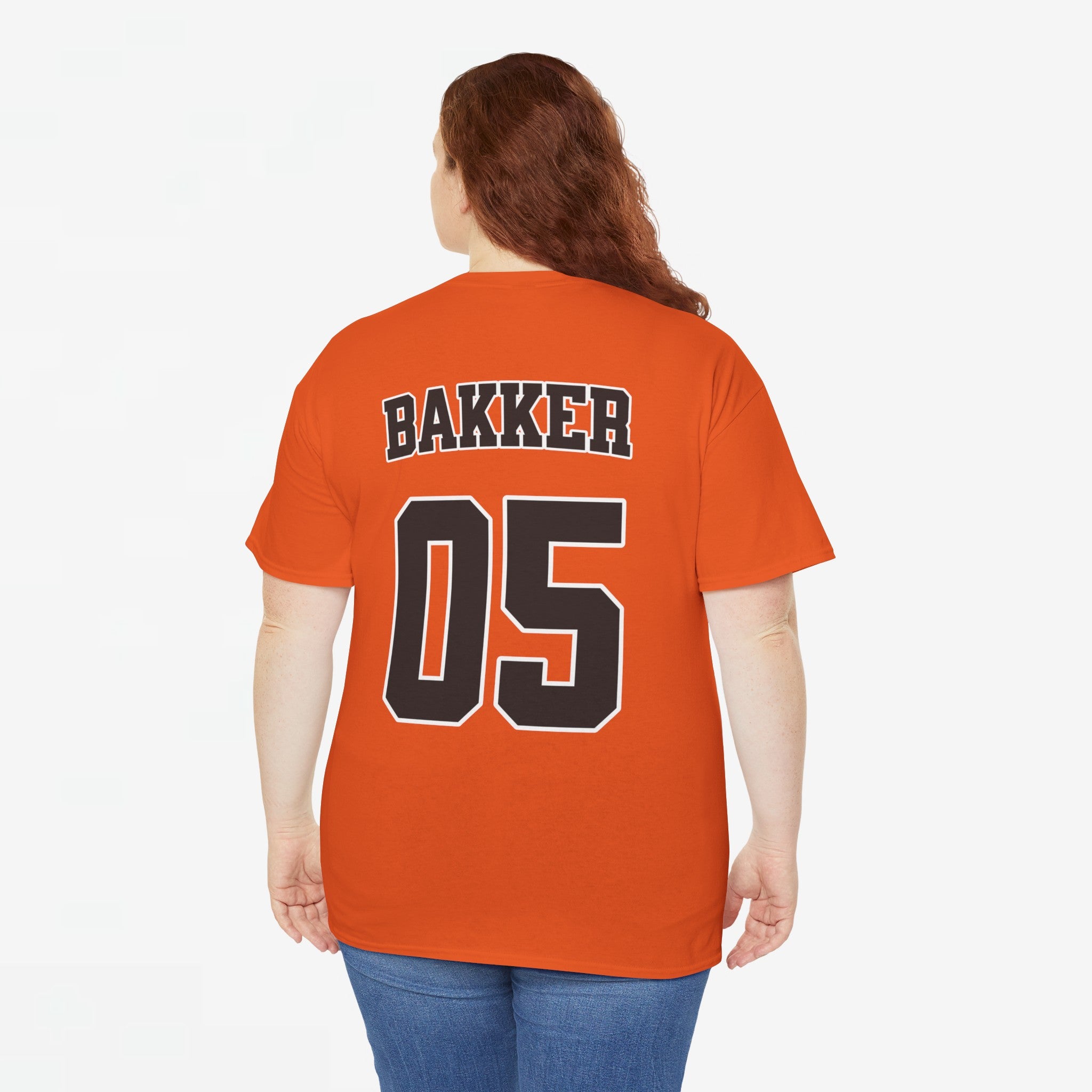 Oranje T-shirt voor EK, WK en Koningsdag - Personaliseer met Naam & Rugnummer - ORANJE met Leeuw (zwarte tekst)
