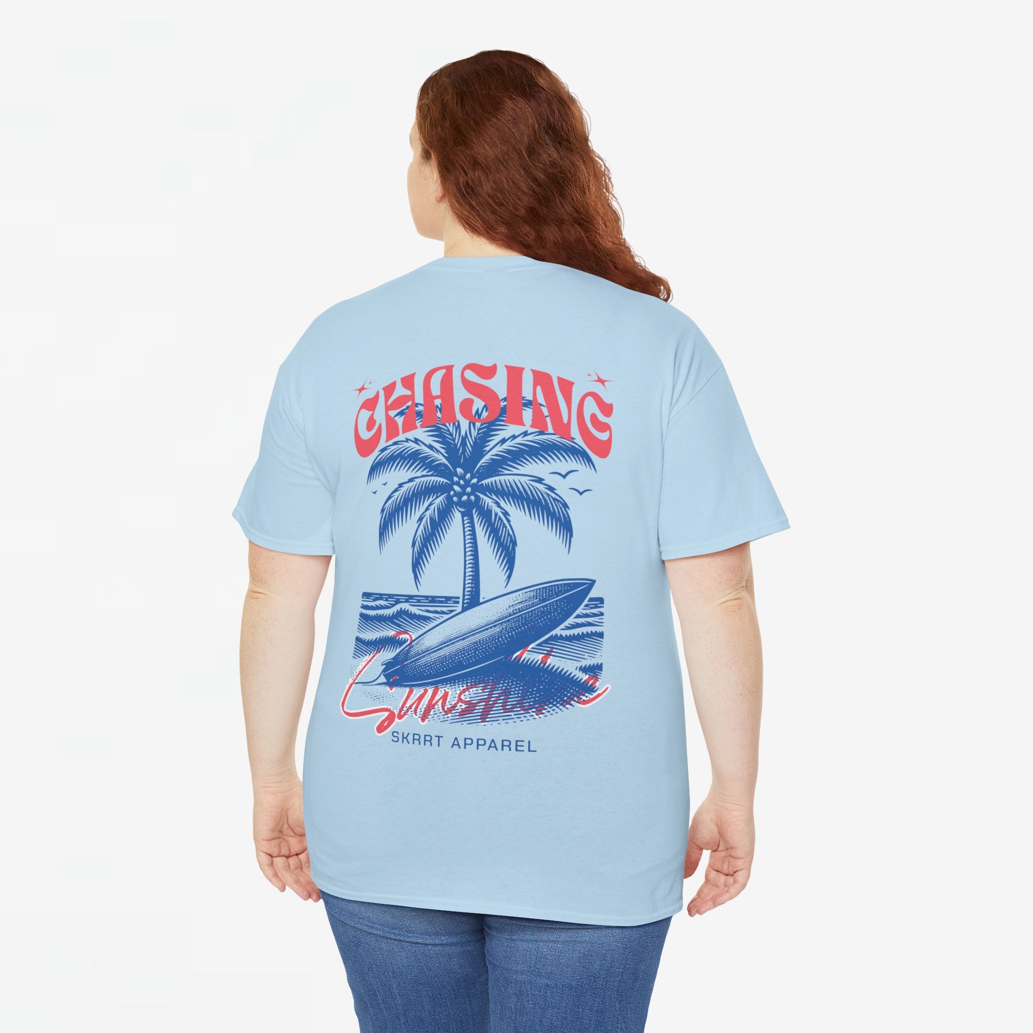 Zomer T-shirt voor Dames - Skrrtshirt Zomervakantie Oversized Tee #6 - Chasing Sunshine