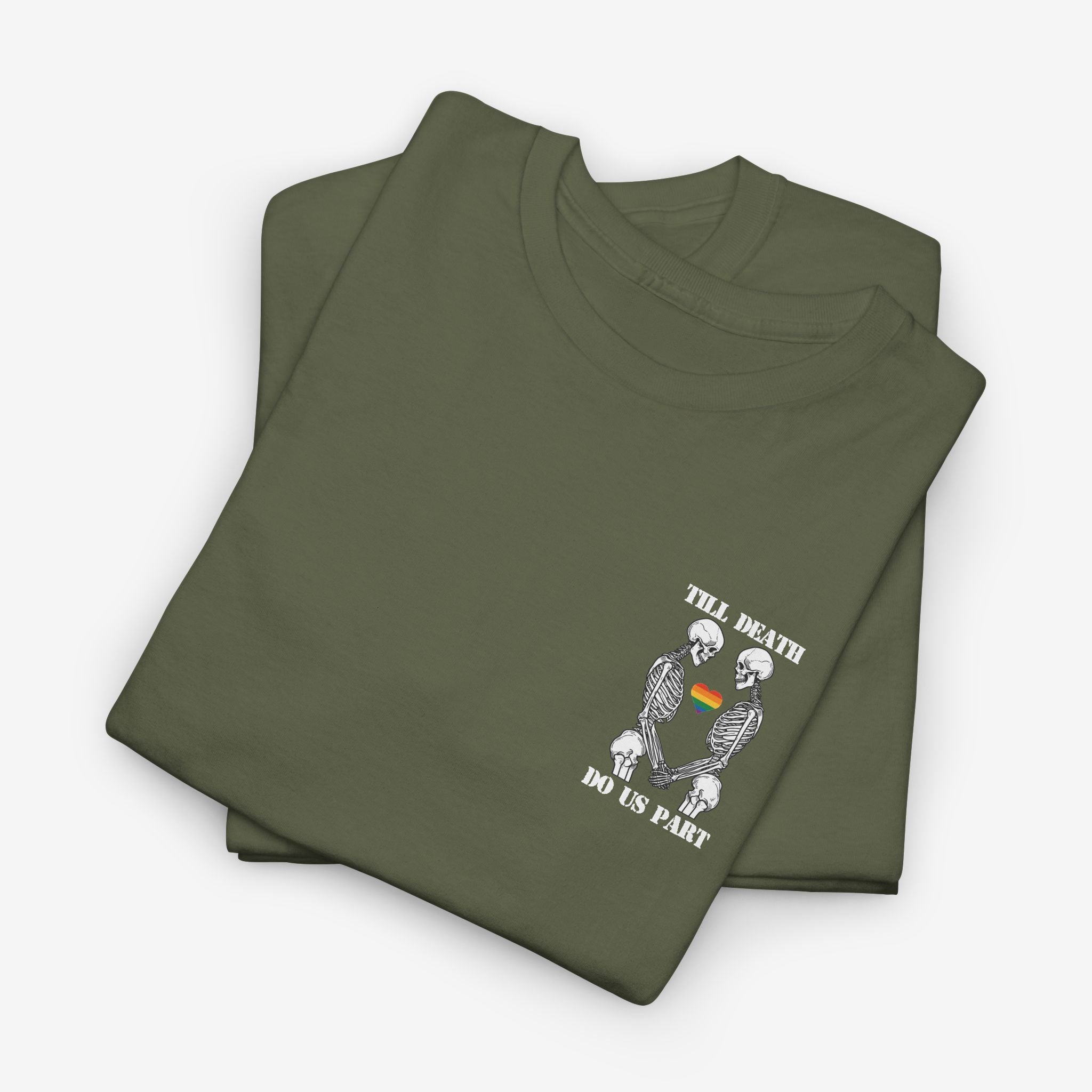 Gay Pride T-shirt - Skelet Echtpaar Till Death Do Us Part | SkrrtShirt