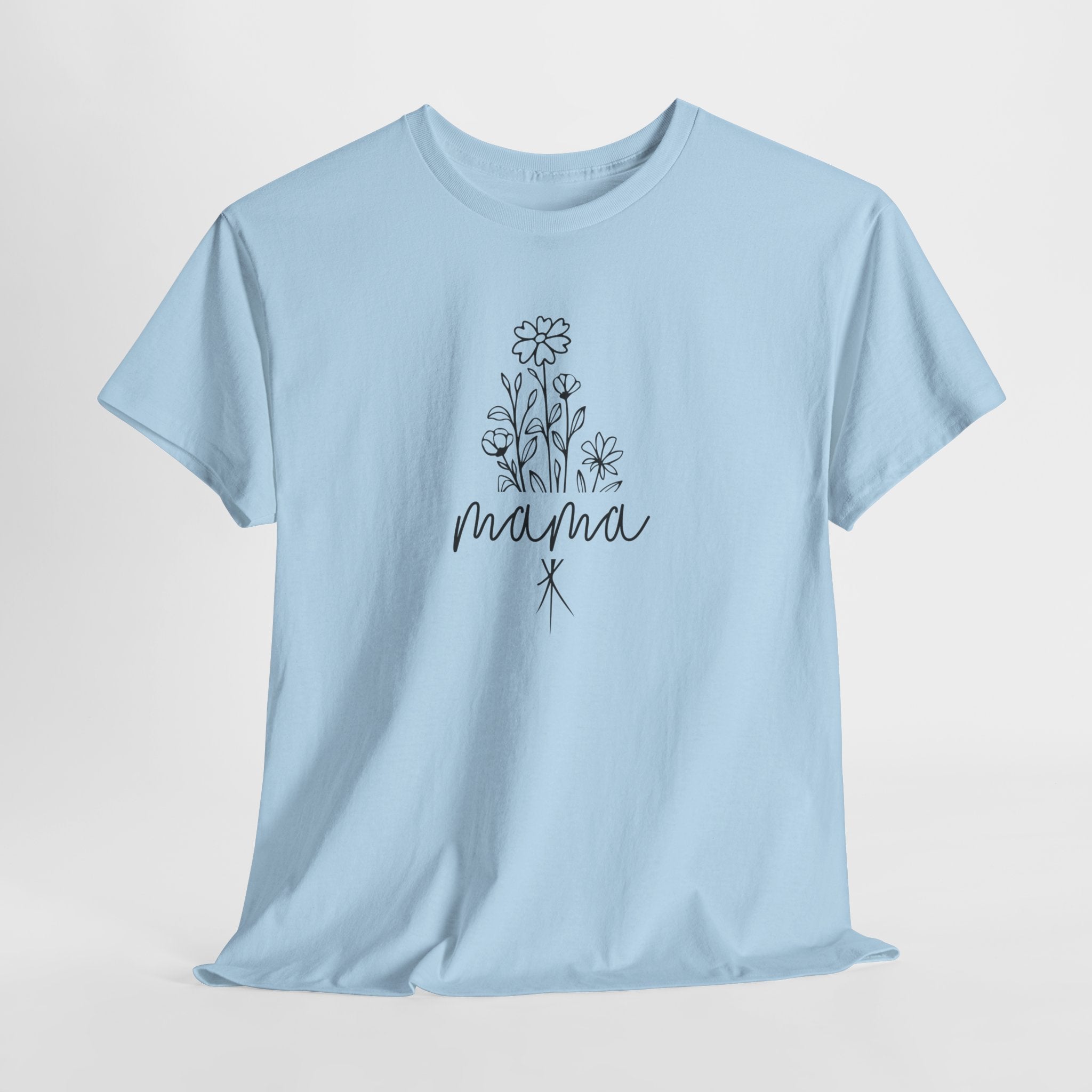 Moederdag Mama Cadeau - T-shirt - Line Art Bloem - Oversized - #23