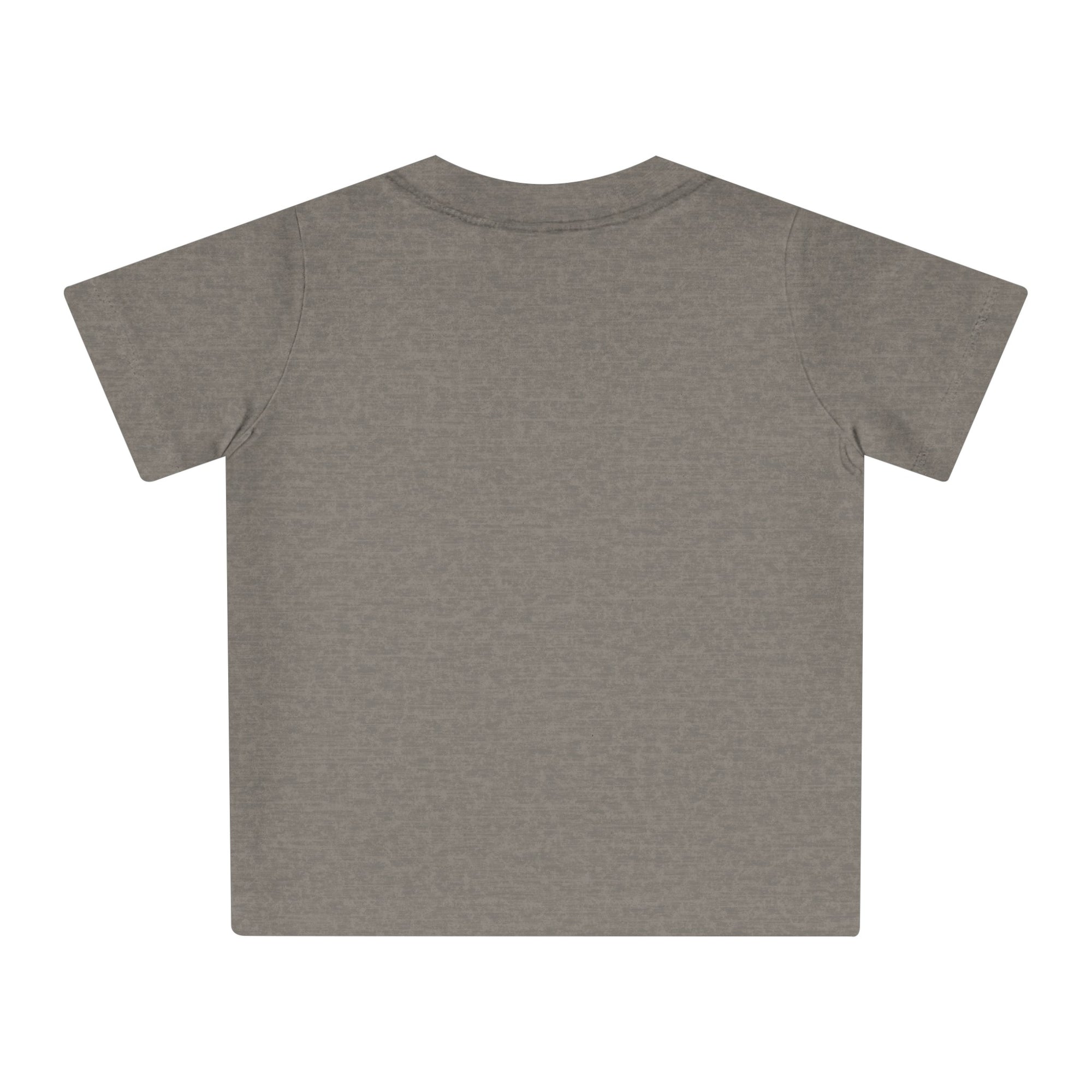 Baby T-shirt voor EK, WK en Koningsdag - Personaliseer met EST Jaar  - ORANJE - oranje en blauwe tekst (Voorkant)