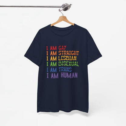 Gay Pride T-shirt - I am Human - Oversized #38