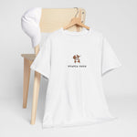 Wit oversized t-shirt met borstprint, ronde hals en korte mouwen op hanger