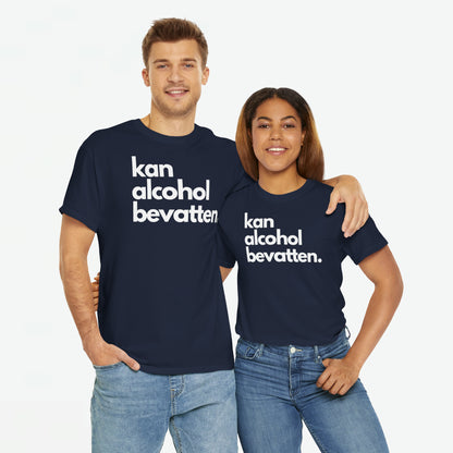 Kan Alcohol Bevatten | Front Print | Koningsdag T-shirt | Oversized