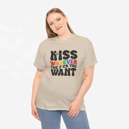 Gay Pride T-shirt - Kiss whoever the f*ck you want - Oversized #34