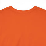 Oranje T-shirt met ronde hals en gladde stof, zonder zichtbare print in dit deel.