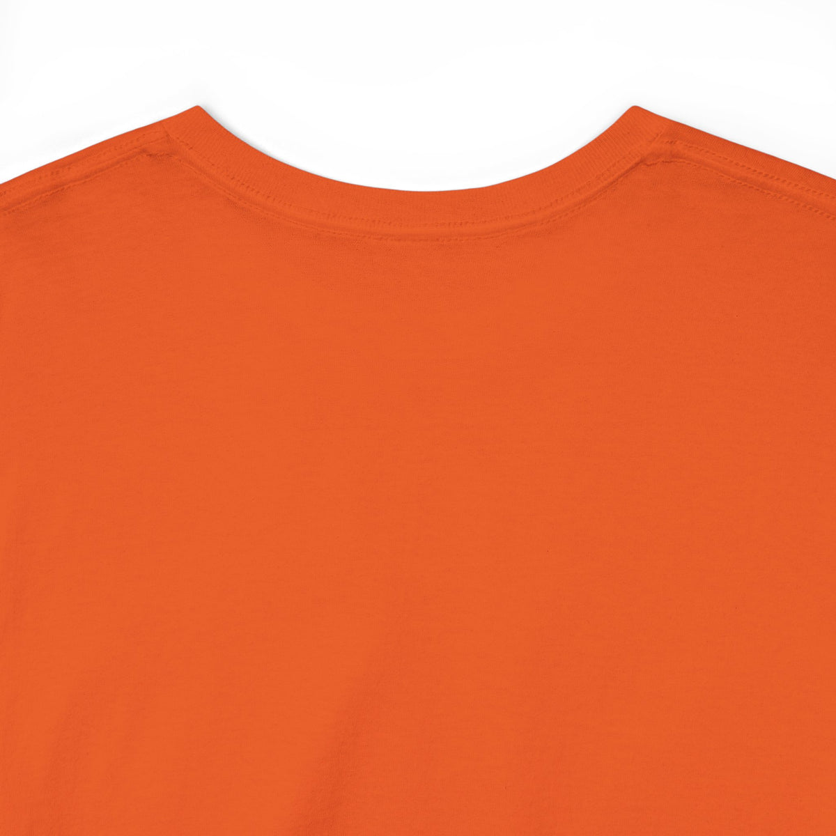 Oranje T-shirt met ronde hals, glad voorpand zonder extra prints