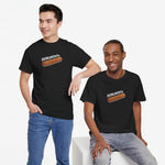 Zwarte oversized T-shirt met Frikandel-frontprint op de borst