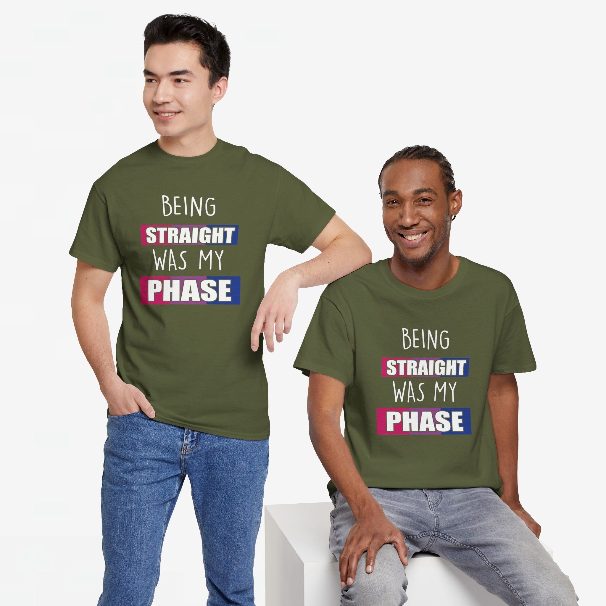 Gay Pride T-shirt - Being Straight Was My Phase - Oversized #61