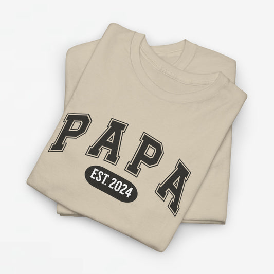 Gepersonaliseerde Vaderdag Papa Cadeau - T-shirt - Papa - EST [Jaar]