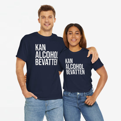 Kan Alcohol Bevatten | Front Print | Koningsdag T-shirt | Oversized