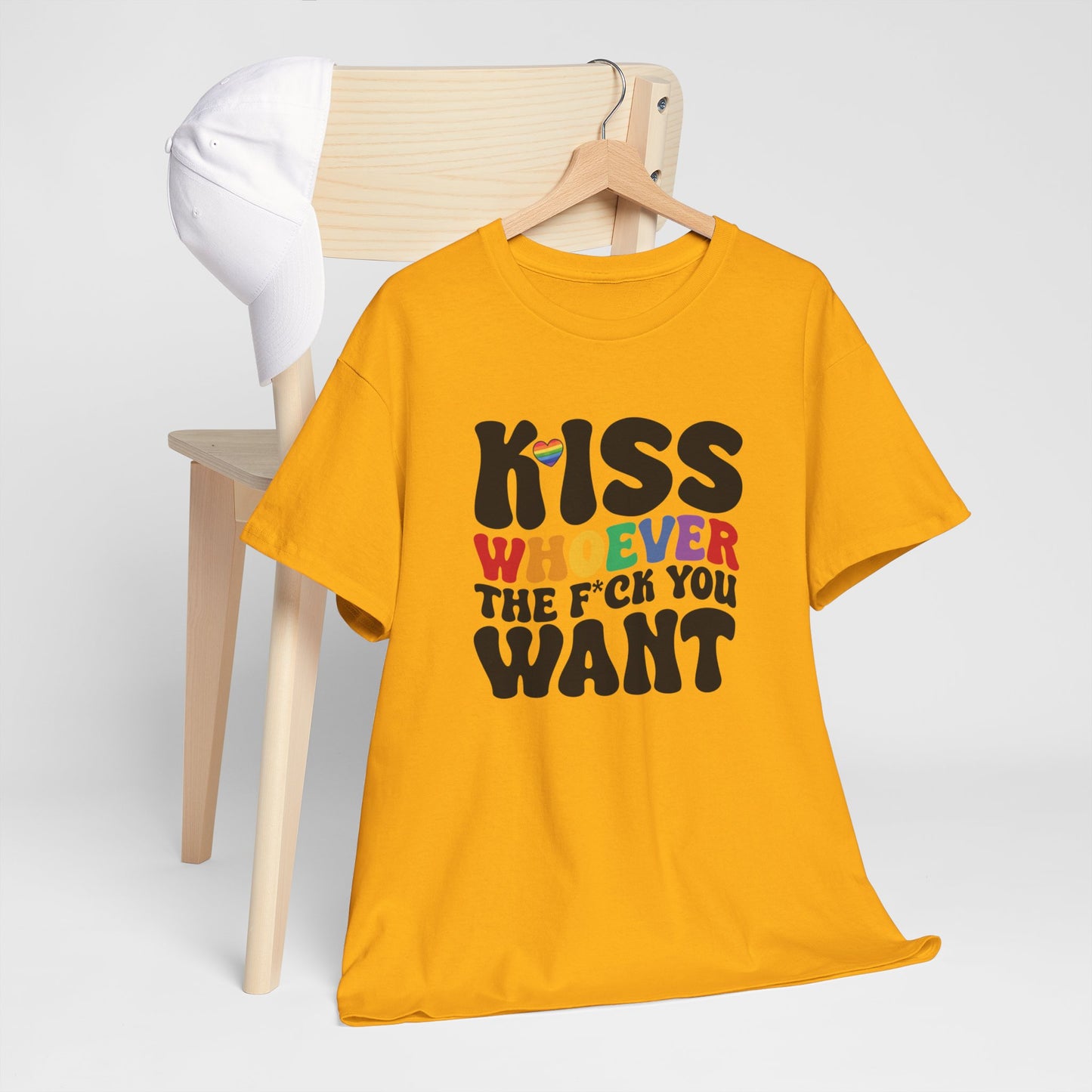 Gay Pride T-shirt - Kiss whoever the f*ck you want - Oversized #34