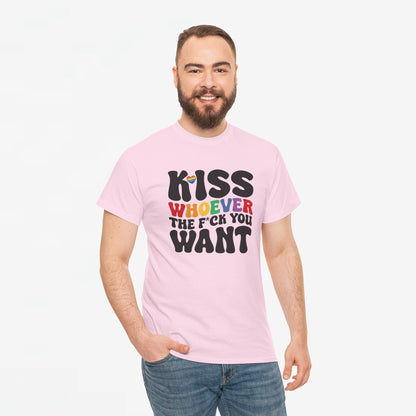 Gay Pride T-shirt - Kiss whoever the f*ck you want - Oversized #34