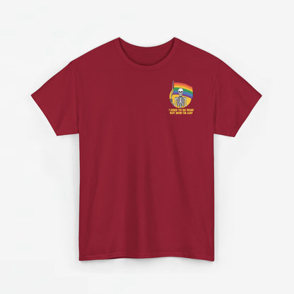 Gay Pride T-shirt - Skelet I used to be dead but now I'm Gay - Back Print - Oversized #78