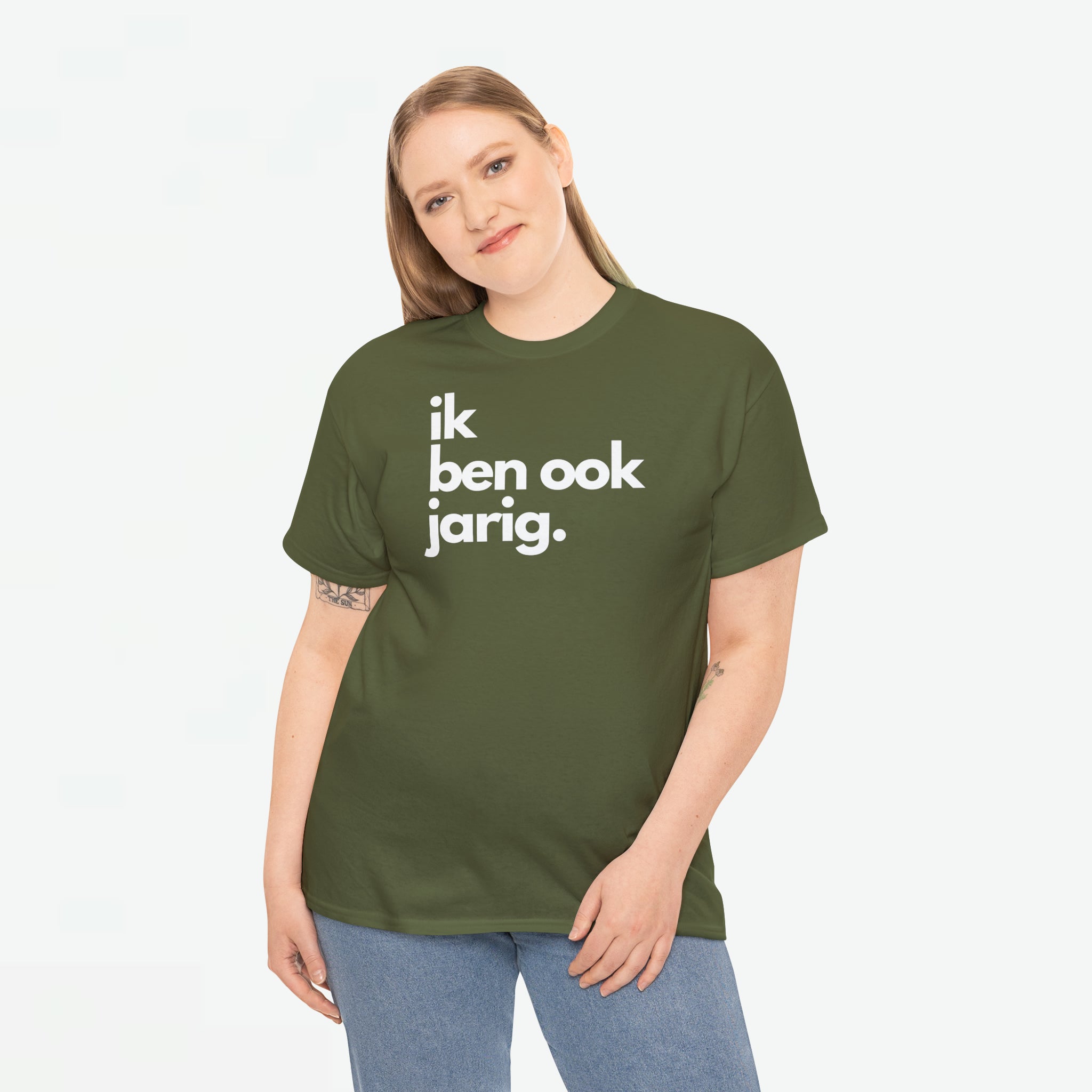 Ik ben ook jarig | Front Print | Koningsdag T-shirt | Oversized