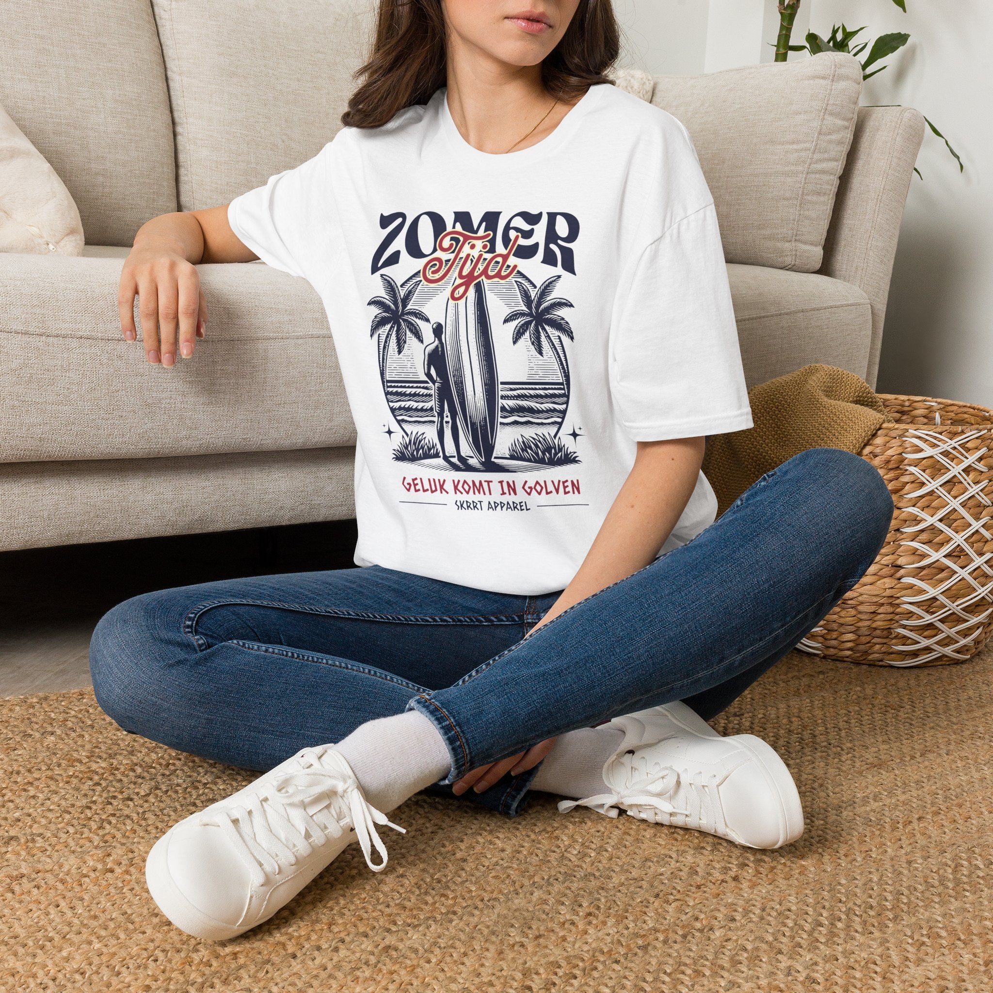 Dames Zomer T-shirt met print - Zomer Tijd | SkrrtShirt
