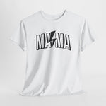 Wit T-shirt met MA$MA-print en ronde hals, korte mouwen.