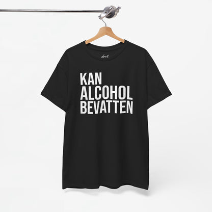 Kan Alcohol Bevatten | Front Print | Koningsdag T-shirt | Oversized