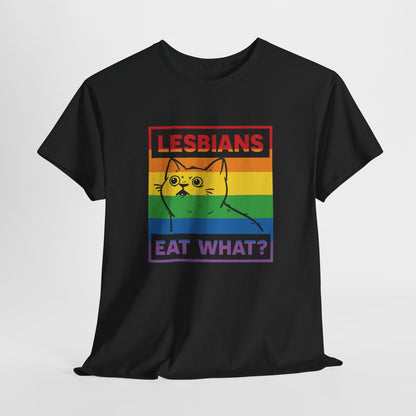 Gay Pride T-shirt - Lesbians Eat What? - Oversized #5