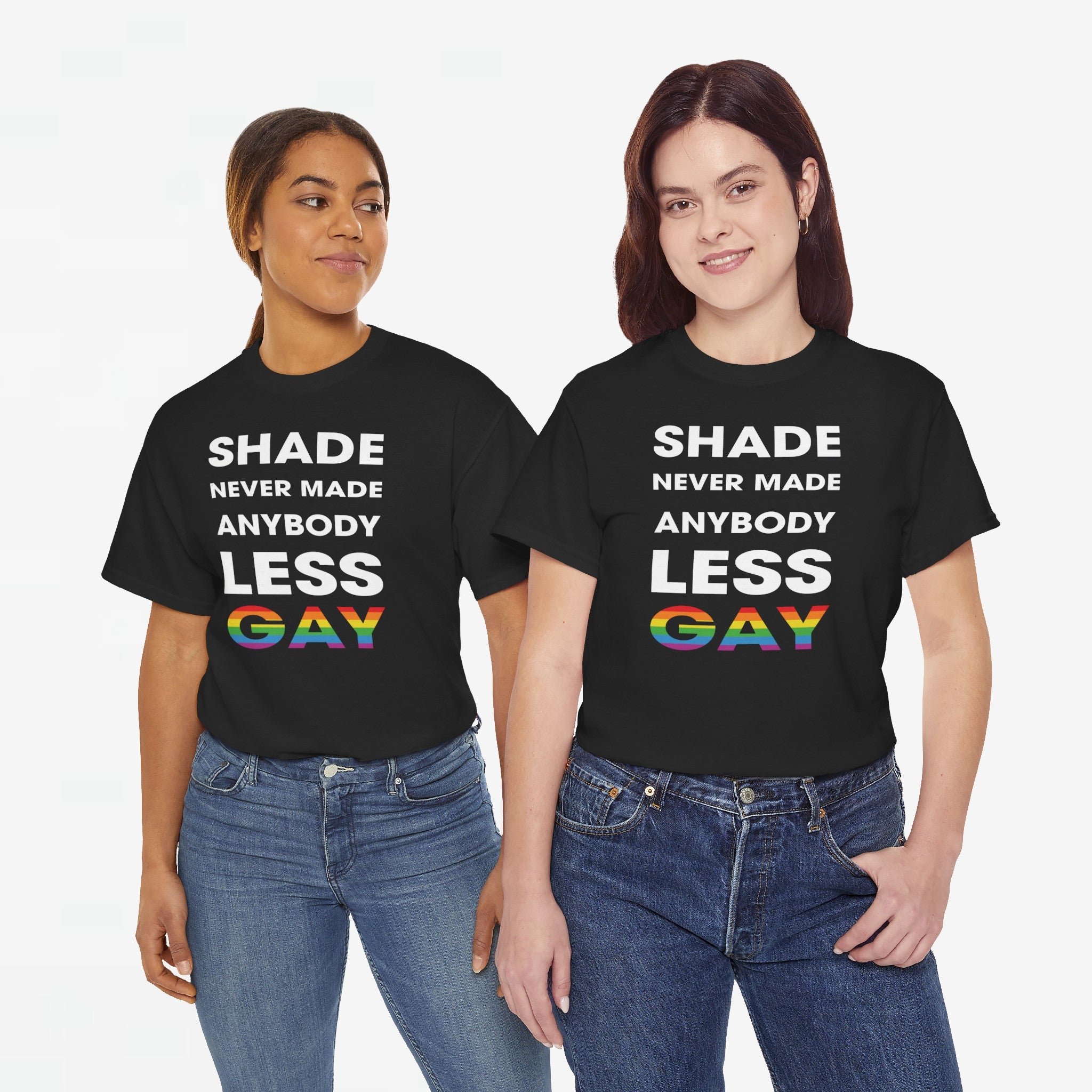 Gay Pride T-shirt - Shade never made anybody less gay - Oversized #62