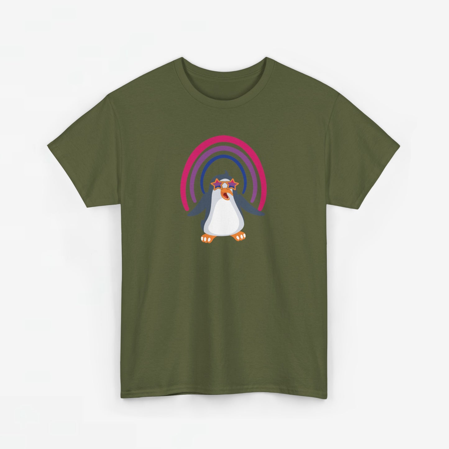 Gay Pride T-shirt - Bi Penguin - Oversized #59