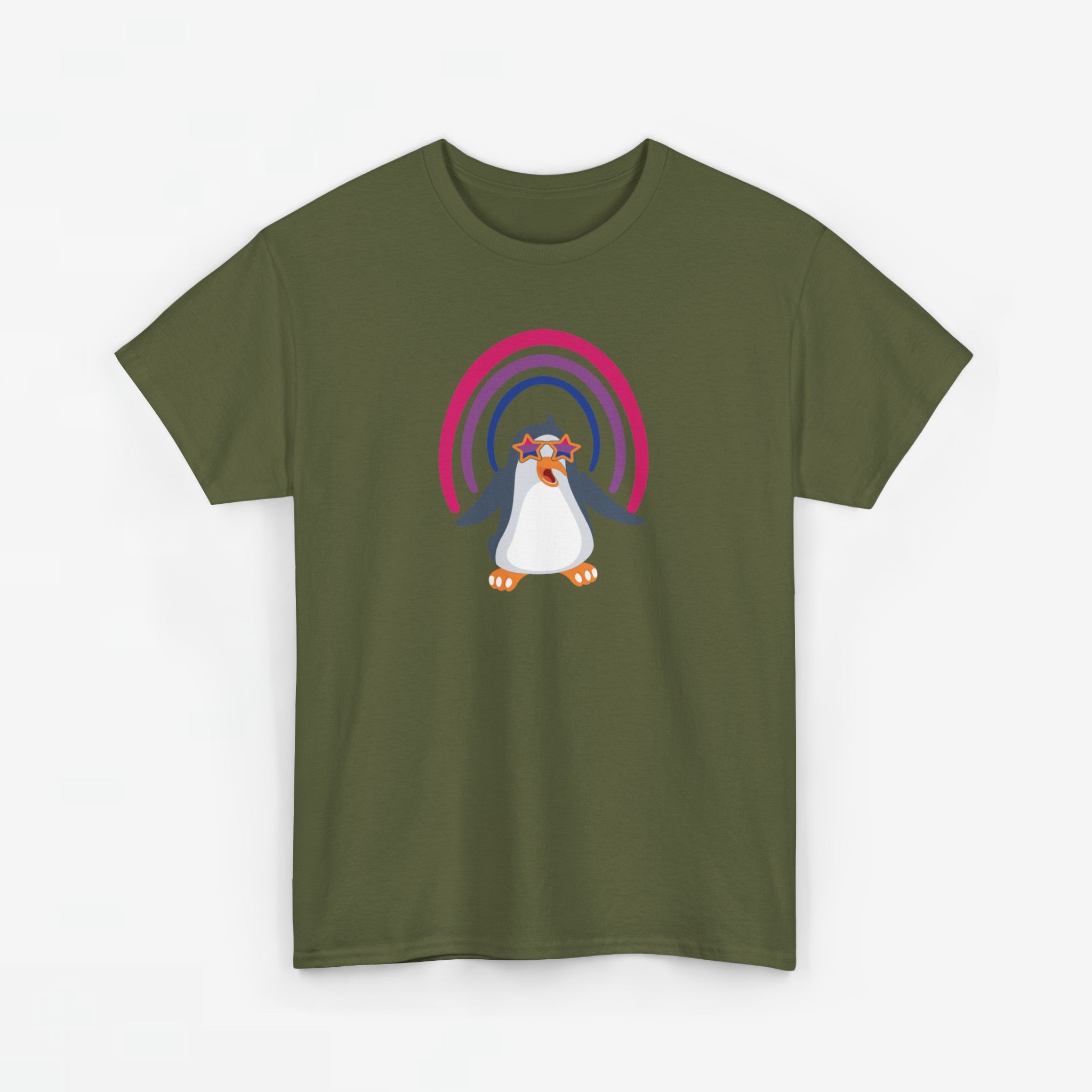 Gay Pride T-shirt - Bi Penguin - Oversized #59