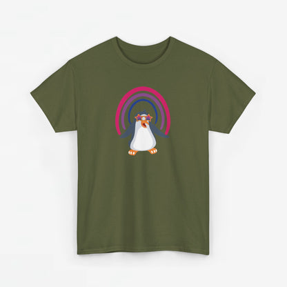 Gay Pride T-shirt - Bi Penguin - Oversized #59
