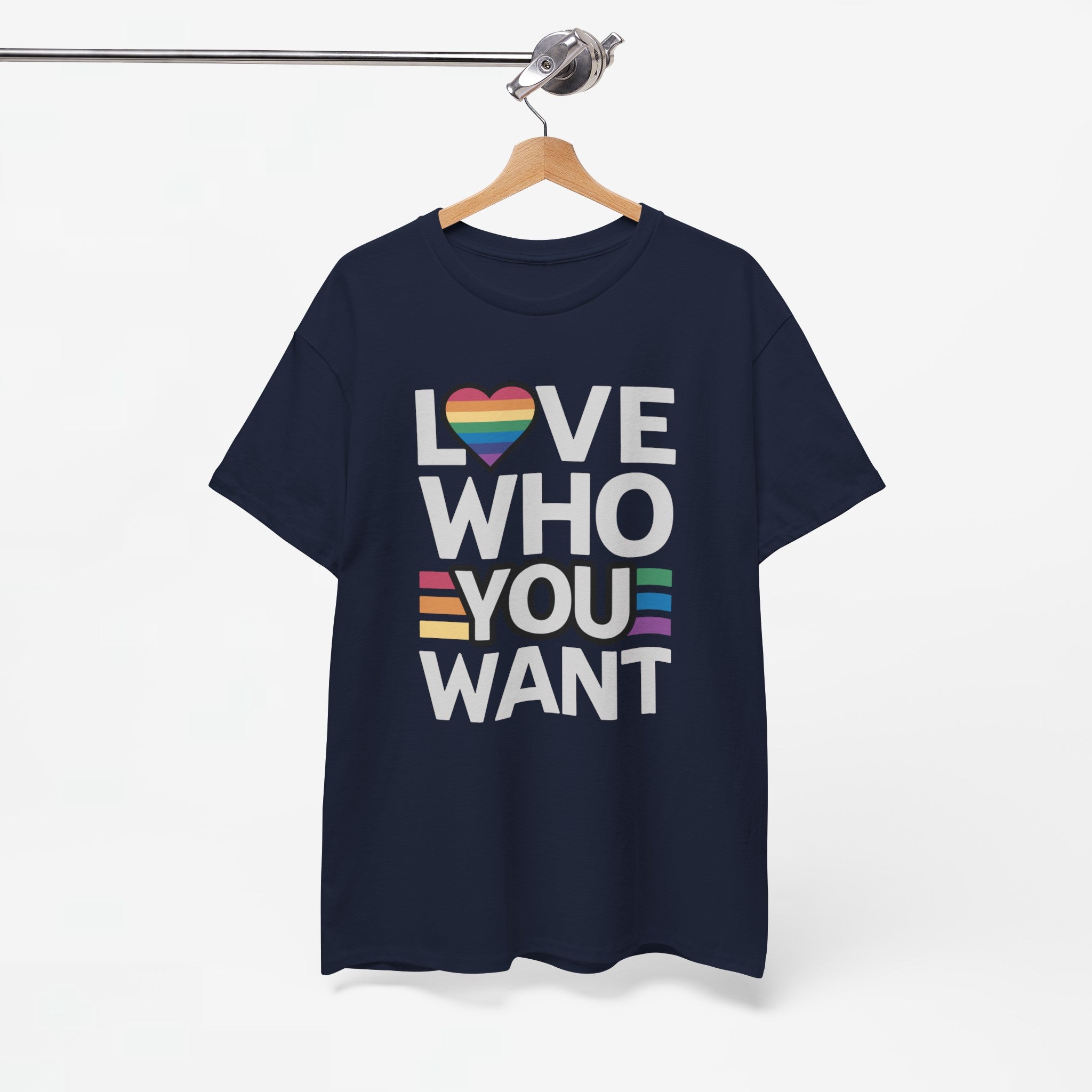 Gay Pride T-shirt - Love Who You Want - Oversized #52