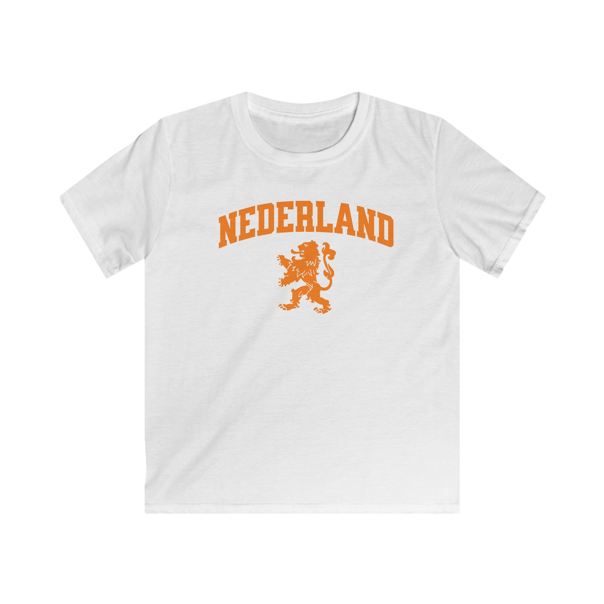 Kind Voetbal T-shirt - EK, WK en Koningsdag Kinderkleding - NEDERLAND met Leeuw