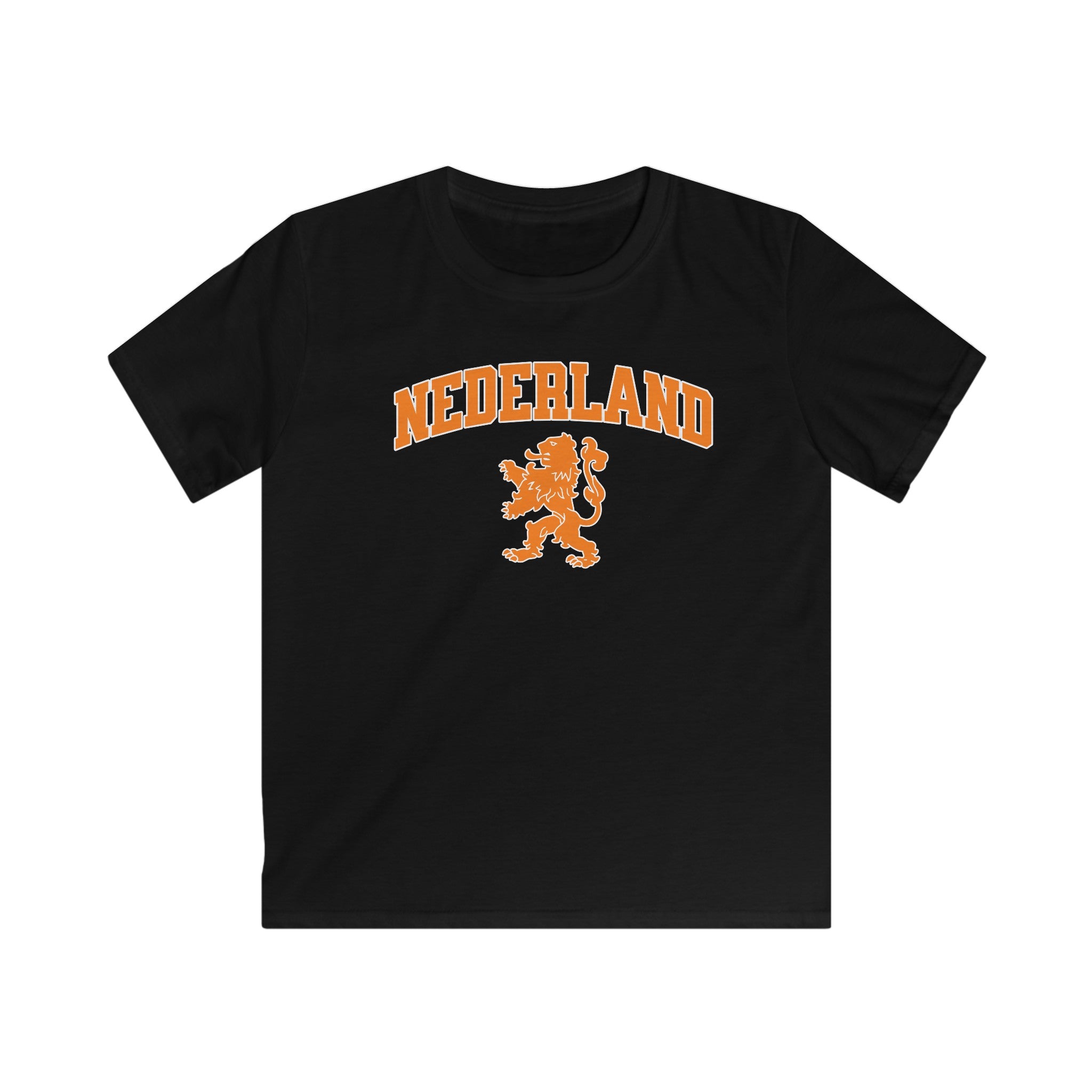 Kind Voetbal T-shirt - EK, WK en Koningsdag Kinderkleding - NEDERLAND met Leeuw