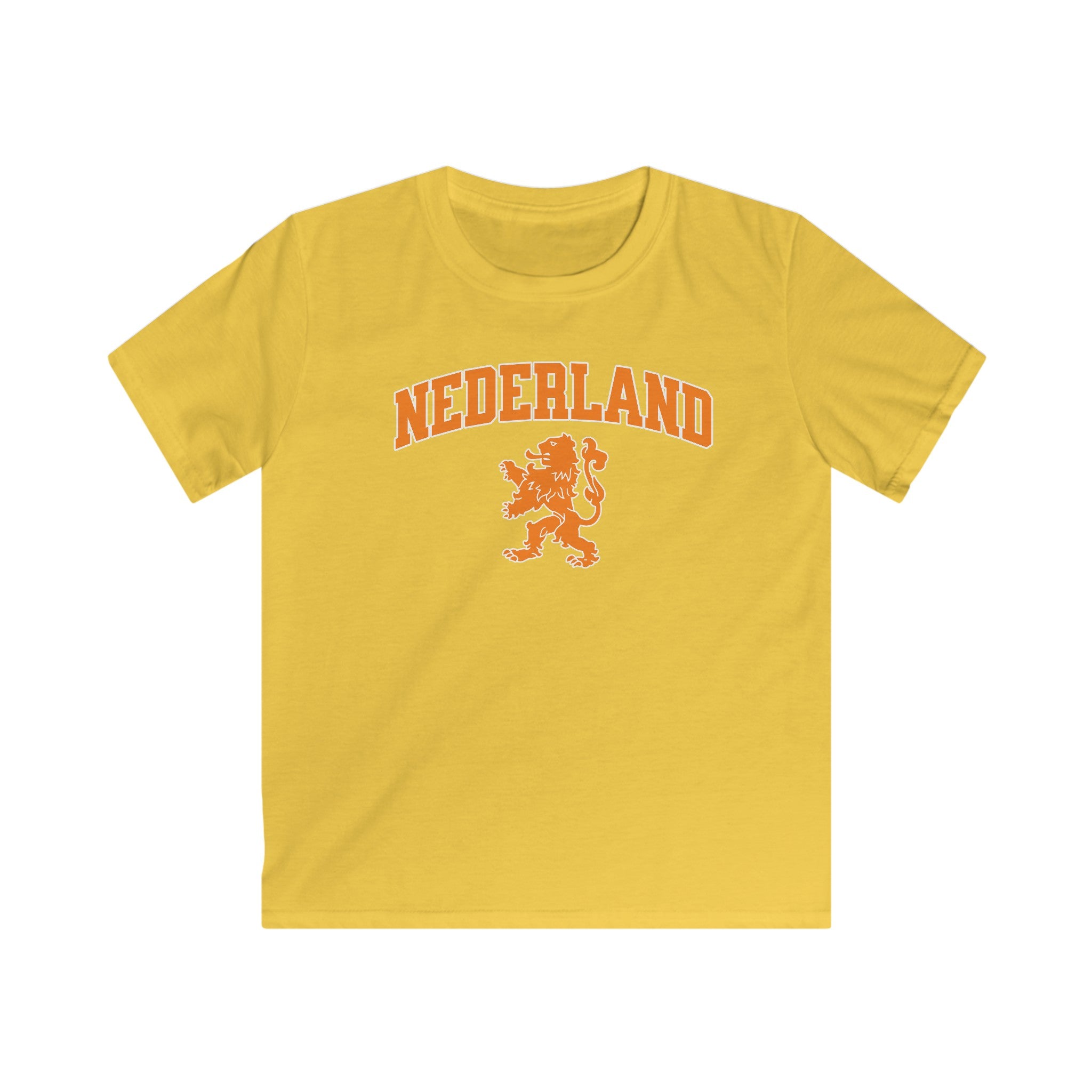 Kind Voetbal T-shirt - EK, WK en Koningsdag Kinderkleding - NEDERLAND met Leeuw