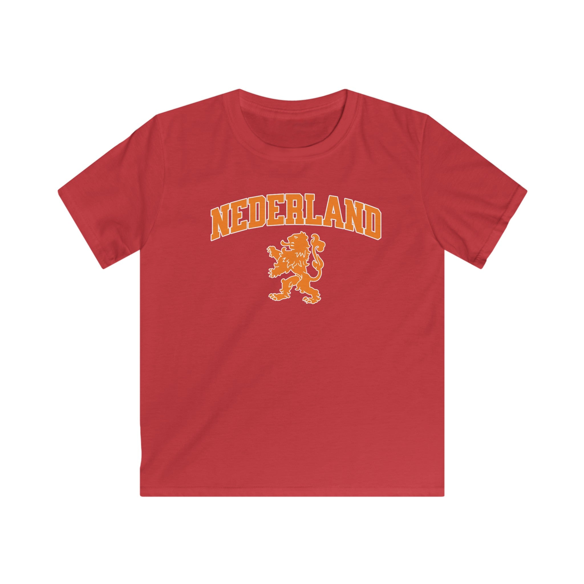 Kind Voetbal T-shirt - EK, WK en Koningsdag Kinderkleding - NEDERLAND met Leeuw