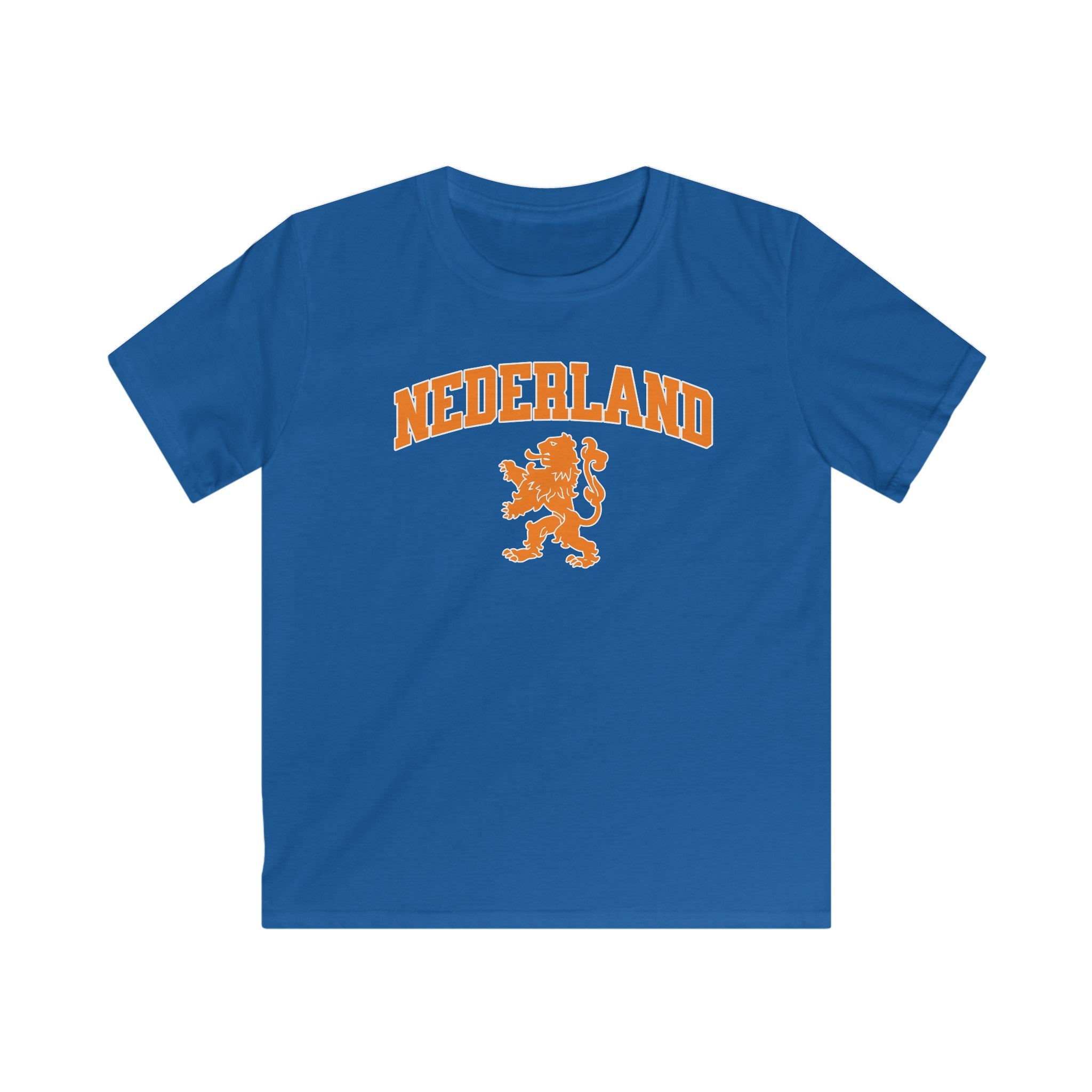 Kind Voetbal T-shirt - EK, WK en Koningsdag Kinderkleding - NEDERLAND met Leeuw