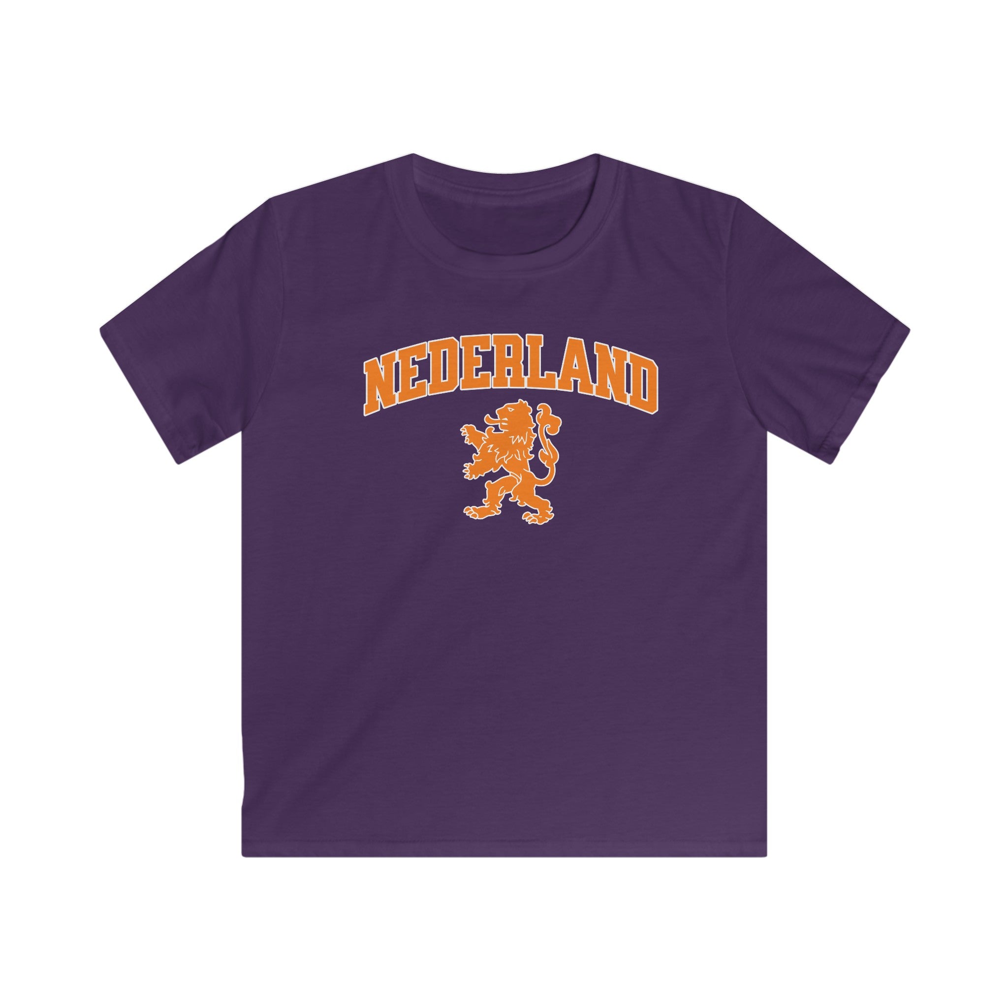 Kind Voetbal T-shirt - EK, WK en Koningsdag Kinderkleding - NEDERLAND met Leeuw