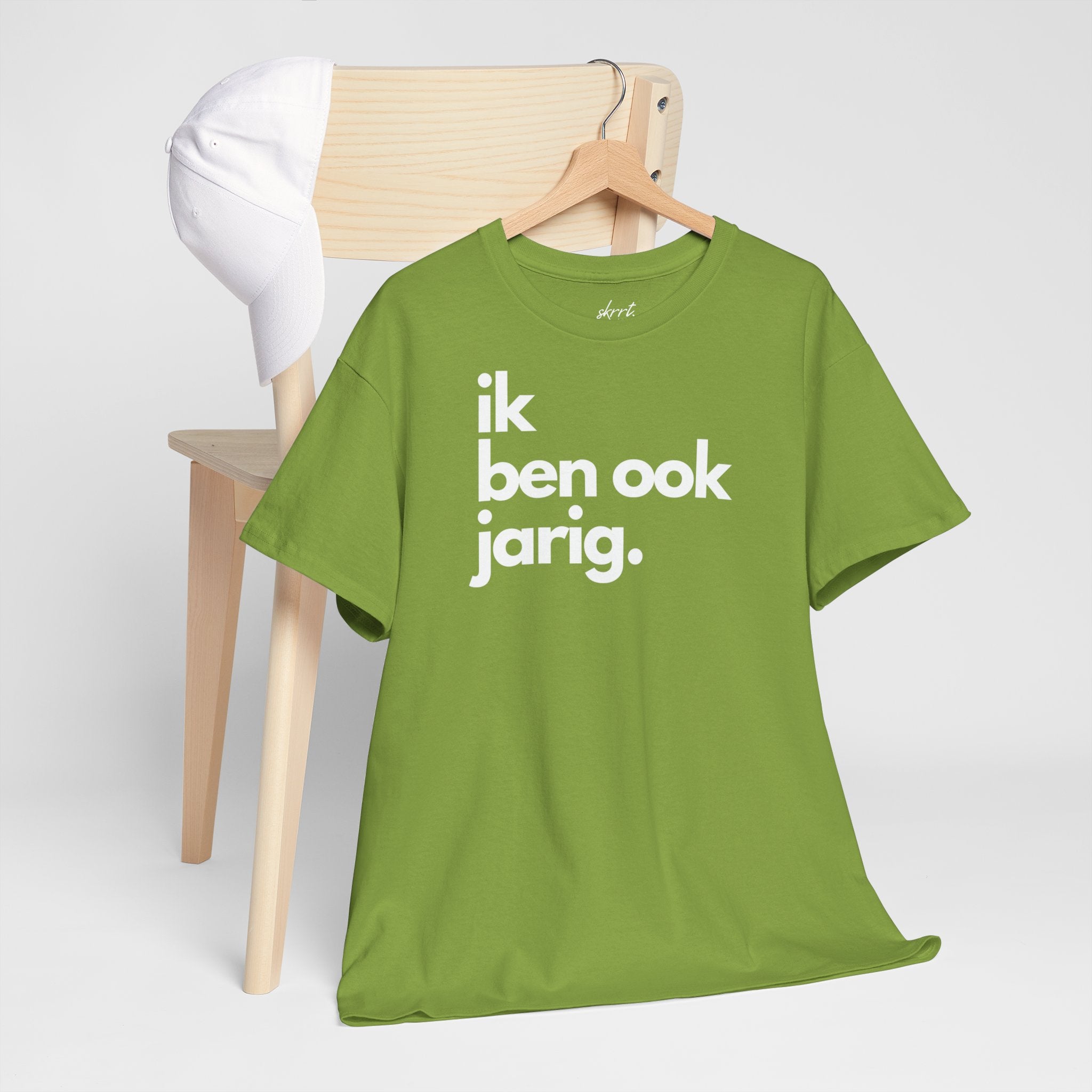 Ik ben ook jarig | Front Print | Koningsdag T-shirt | Oversized