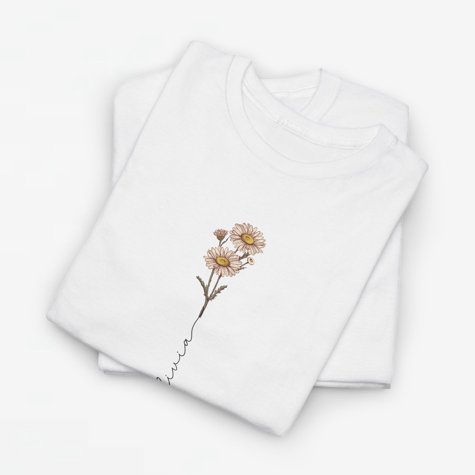 Gepersonaliseerde Moederdag Mama Cadeau - T-shirt - Geboortemaand bloem met naam