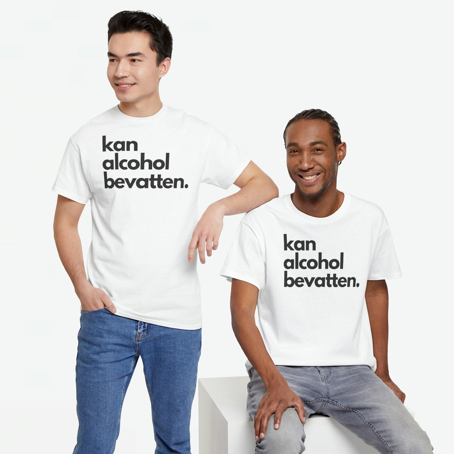 Kan Alcohol Bevatten | Front Print | Koningsdag T-shirt | Oversized