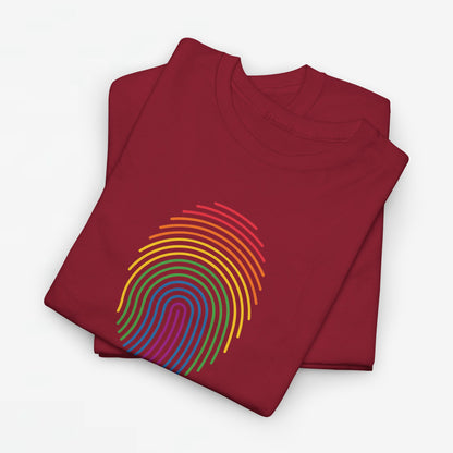 Gay Pride T-shirt - Regenboog Vingerafdruk - Oversized #37