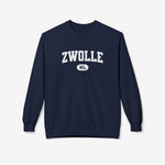 Navy varsity sweater met ronde hals en lange mouwen, opdruk “ZWOLLE NL”.