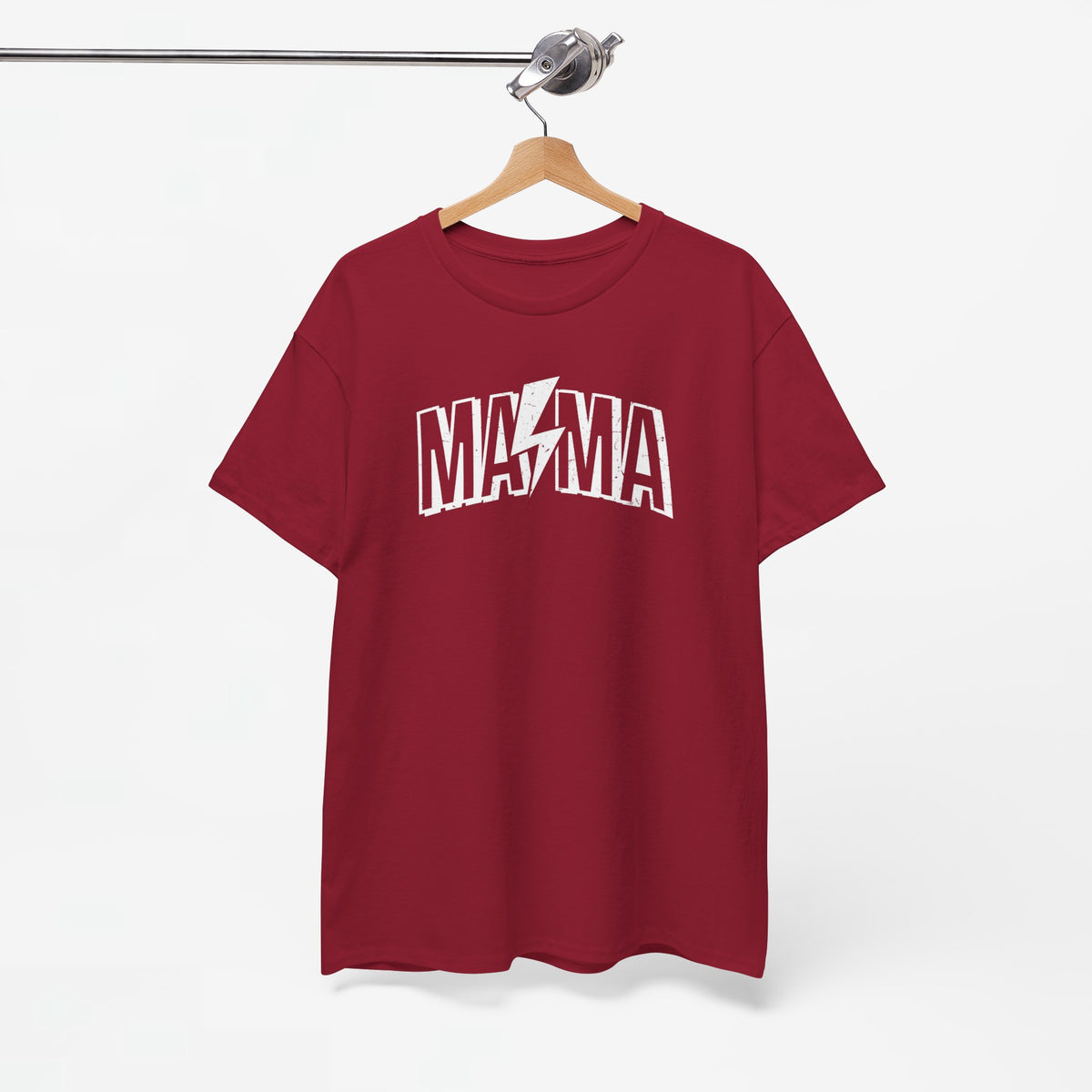 Rode oversized T-shirt met ronde hals en MA*MA tekstprint, hangend