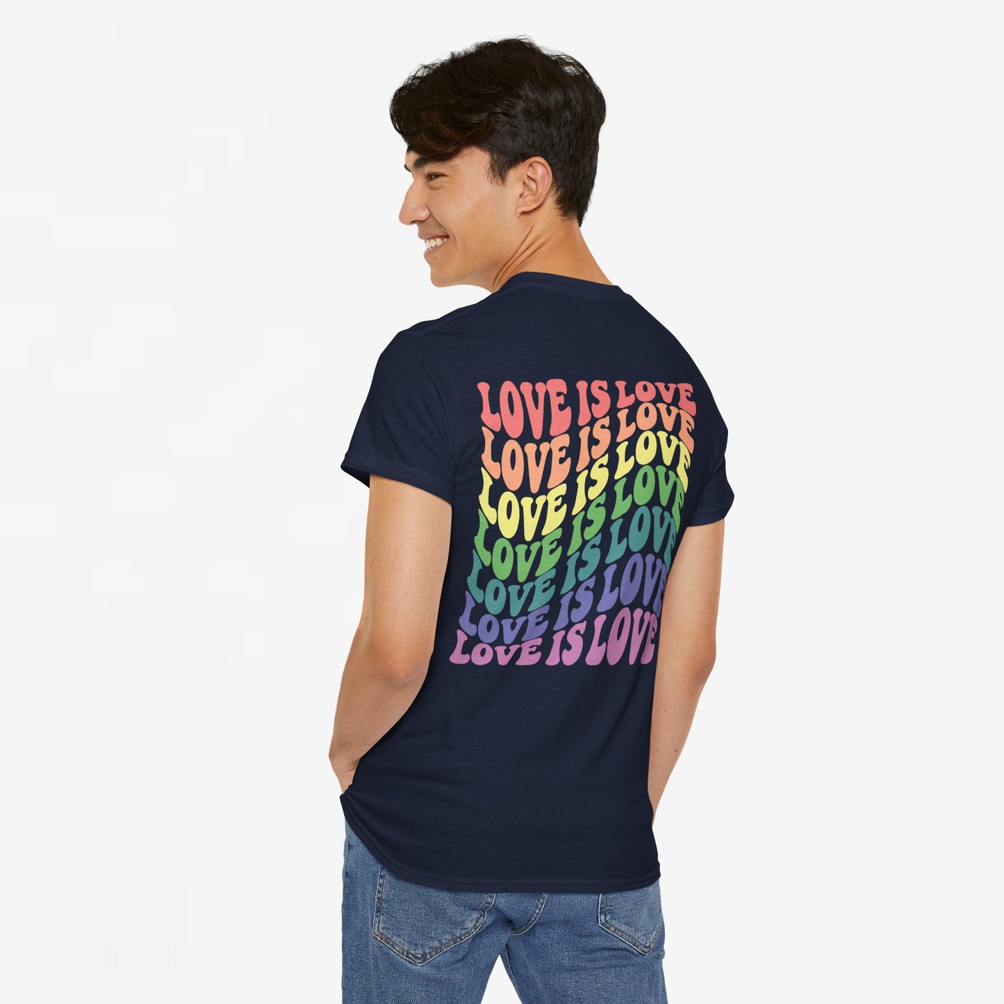 Gay Pride T-shirt - Love is Love - Back Print - Oversized #7